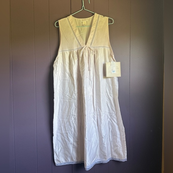 NWT Vintage Barbizon Nightgown – Baby Pink Ivory Lace Cottagecore Midi (M) - Picture 1 of 6